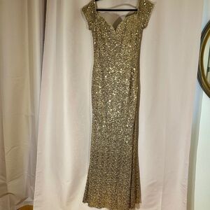 Badgley Mischka classic silloute gold gown